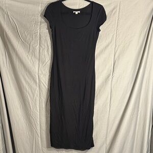 See You Monday Black Midi Dress